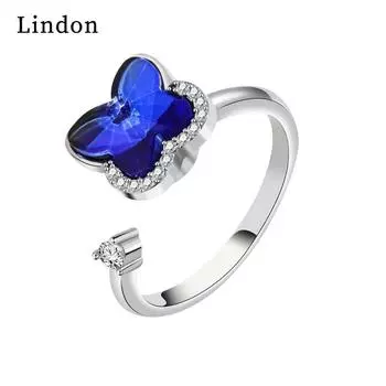 Классическое кольцо Lindon из медного сплава с цирконием, женские ювелирные изделия, свадебный подарок для вечеринки серебряный