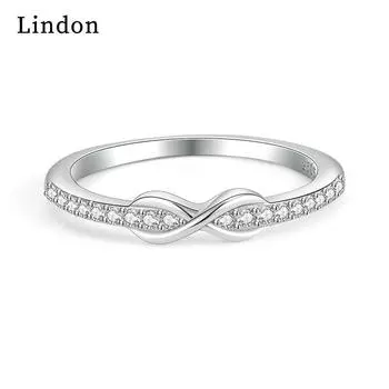 Классическое кольцо Lindon из медного сплава с цирконием, женские ювелирные изделия, свадебный подарок для вечеринки 9 серебряный