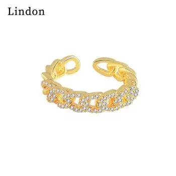 Классическое кольцо Lindon из медного сплава с цирконием, женские ювелирные изделия, свадебный подарок для вечеринки серебряный