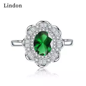 Классическое кольцо Lindon из медного сплава с цирконием, женские ювелирные изделия, свадебный подарок для вечеринки белый