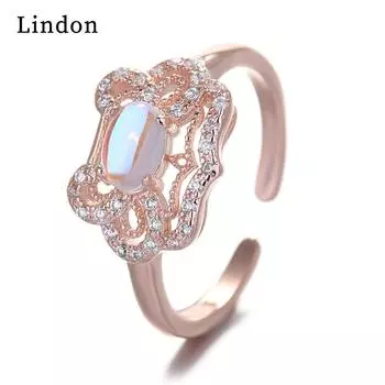 Классическое кольцо Lindon из медного сплава с цирконием, женские ювелирные изделия, свадебный подарок для вечеринки розового золота