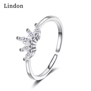 Классическое кольцо Lindon из медного сплава с цирконом, женские ювелирные изделия, свадебный подарок, вечеринка