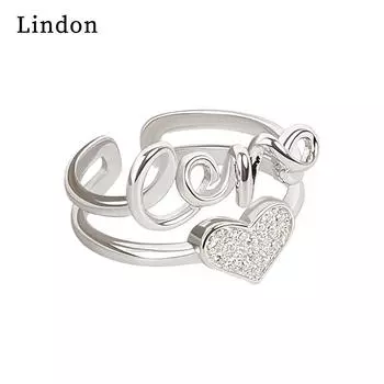 Классическое кольцо Lindon из медного сплава с цирконием, женские ювелирные изделия, свадебный подарок для вечеринки серебряный