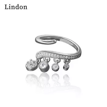Классическое кольцо Lindon из медного сплава с цирконием, женские ювелирные изделия, свадебный подарок для вечеринки серебряный