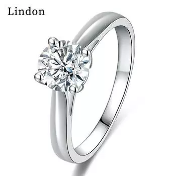 Классическое кольцо Lindon из медного сплава с цирконием, женские ювелирные изделия, свадебный подарок для вечеринки 9 серебряный