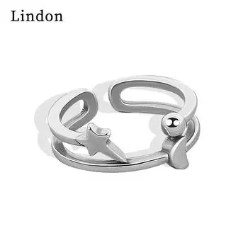 Классическое кольцо Lindon из медного сплава с цирконием, женские ювелирные изделия, свадебный подарок для вечеринки серебряный