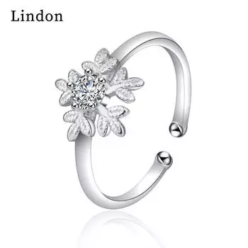 Классическое кольцо Lindon из медного сплава с цирконием, женские ювелирные изделия, свадебный подарок для вечеринки серебряный