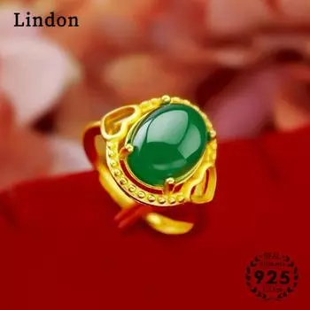 Классическое кольцо Lindon из медного сплава с цирконием, женские ювелирные изделия, свадебный подарок для вечеринки зелёный