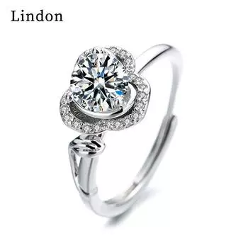 Классическое кольцо Lindon из медного сплава с цирконием, женские ювелирные изделия, свадебный подарок для вечеринки серебряный