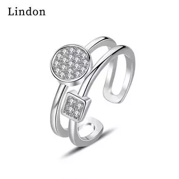 Классическое кольцо Lindon из медного сплава с цирконием, женские ювелирные изделия, свадебный подарок для вечеринки