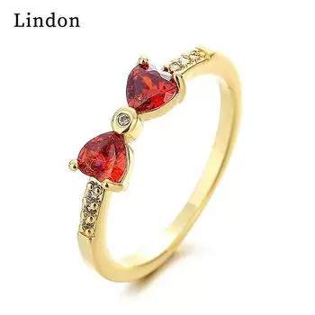 Классическое кольцо Lindon из медного сплава с цирконием, женские ювелирные изделия, свадебный подарок для вечеринки 6 зелёный