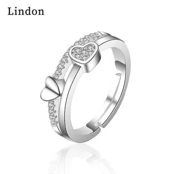 Классическое кольцо Lindon из медного сплава с цирконием, женские ювелирные изделия, свадебный подарок для вечеринки серебряный