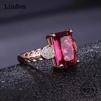 Классическое кольцо Lindon из медного сплава с цирконием, женские ювелирные изделия, свадебный подарок для вечеринки