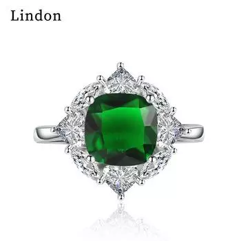 Классическое кольцо Lindon из медного сплава с цирконием, женские ювелирные изделия, свадебный подарок для вечеринки белый