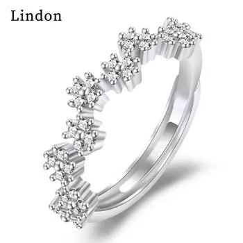 Классическое кольцо Lindon из медного сплава с цирконием, женские ювелирные изделия, свадебный подарок для вечеринки