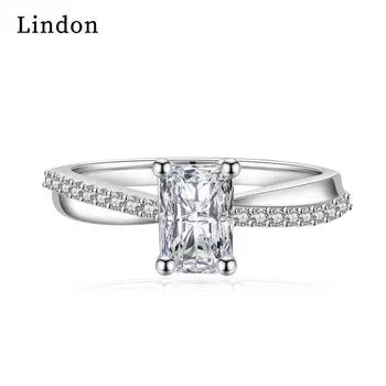 Классическое кольцо Lindon из медного сплава с цирконием, женские ювелирные изделия, свадебный подарок для вечеринки 9 серебряный