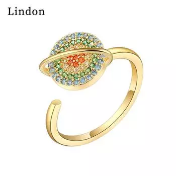 Классическое кольцо Lindon из медного сплава с цирконием, женские ювелирные изделия, свадебный подарок для вечеринки серебряный