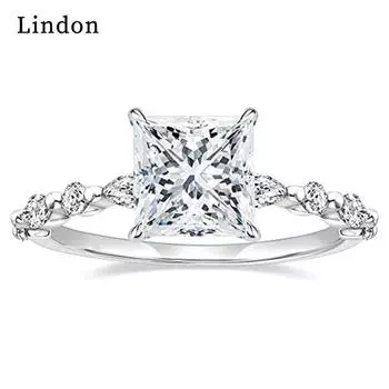 Классическое кольцо Lindon из медного сплава с цирконием, женские ювелирные изделия, свадебный подарок для вечеринки 6