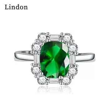 Классическое кольцо Lindon из медного сплава с цирконием, женские ювелирные изделия, свадебный подарок для вечеринки белый
