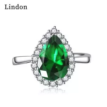 Классическое кольцо Lindon из медного сплава с цирконием, женские ювелирные изделия, свадебный подарок для вечеринки белый
