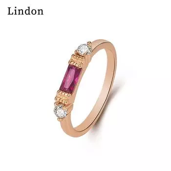 Классическое кольцо Lindon из медного сплава с цирконием, женские ювелирные изделия, свадебный подарок для вечеринки 6 серебряный