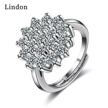Классическое кольцо Lindon из медного сплава с цирконием, женские ювелирные изделия, свадебный подарок для вечеринки