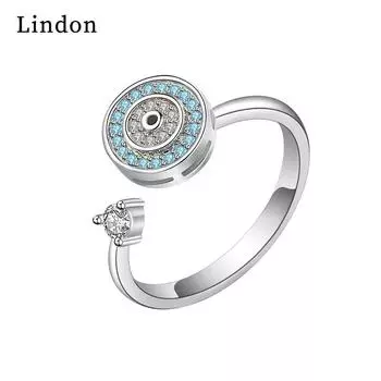 Классическое кольцо Lindon из медного сплава с цирконием, женские ювелирные изделия, свадебный подарок для вечеринки серебряный