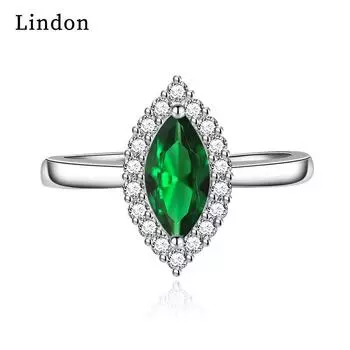 Классическое кольцо Lindon из медного сплава с цирконием, женские ювелирные изделия, свадебный подарок для вечеринки белый