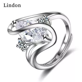 Классическое кольцо Lindon из медного сплава с цирконием, женские ювелирные изделия, свадебный подарок для вечеринки