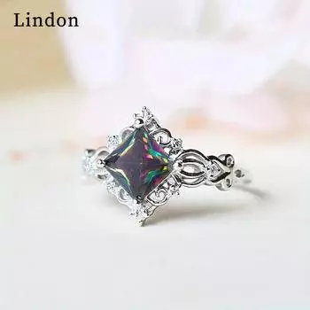 Классическое кольцо Lindon из медного сплава с цирконием, женские ювелирные изделия, свадебный подарок для вечеринки 5 белый