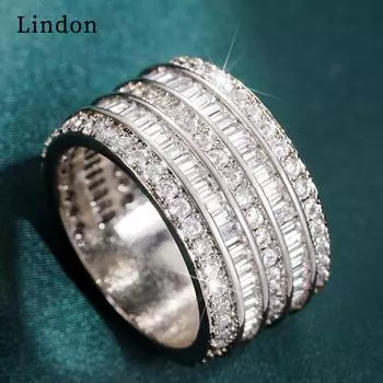 Классическое кольцо Lindon из медного сплава с цирконием, женские ювелирные изделия, свадебный подарок для вечеринки