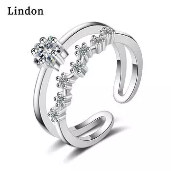 Классическое кольцо Lindon из медного сплава с цирконием, женские ювелирные изделия, свадебный подарок для вечеринки