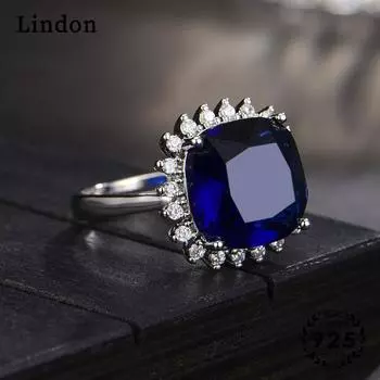 Классическое кольцо Lindon из медного сплава с цирконием, женские ювелирные изделия, свадебный подарок для вечеринки красный