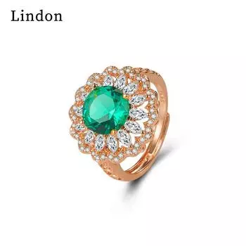 Классическое кольцо Lindon из медного сплава с цирконием, женские ювелирные изделия, свадебный подарок для вечеринки серебряный