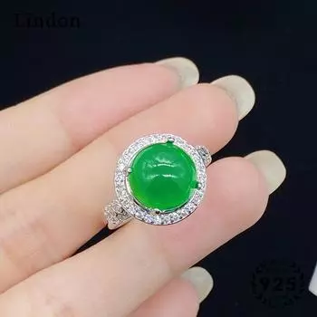 Классическое кольцо Lindon из медного сплава с цирконием, женские ювелирные изделия, свадебный подарок для вечеринки зелёный