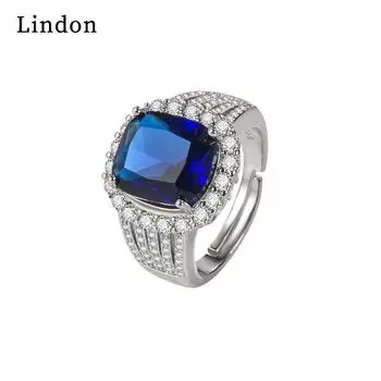 Классическое кольцо Lindon из медного сплава с цирконием, женские ювелирные изделия, свадебный подарок для вечеринки красный