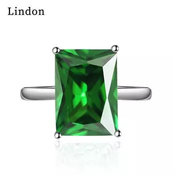 Классическое кольцо Lindon из медного сплава с цирконием, женские ювелирные изделия, свадебный подарок для вечеринки белый