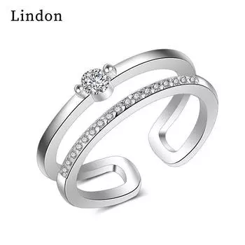 Классическое кольцо Lindon из медного сплава с цирконием, женские ювелирные изделия, свадебный подарок для вечеринки