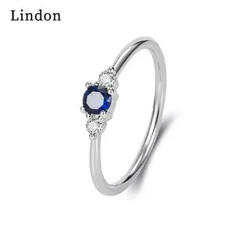 Классическое кольцо Lindon из медного сплава с цирконием, женские ювелирные изделия, свадебный подарок для вечеринки 6 серебряный