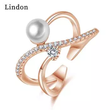 Классическое кольцо Lindon из медного сплава с цирконием, женские ювелирные изделия, свадебный подарок для вечеринки