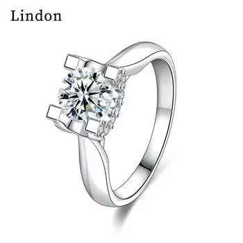 Классическое кольцо Lindon из медного сплава с цирконием, женские ювелирные изделия, свадебный подарок для вечеринки 9 серебряный