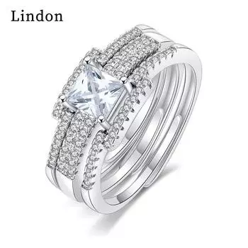 Классическое кольцо Lindon из медного сплава с цирконием, женские ювелирные изделия, свадебный подарок для вечеринки