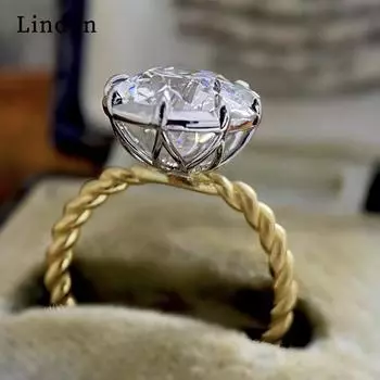 Классическое кольцо Lindon из медного сплава с цирконием, женские ювелирные изделия, свадебный подарок для вечеринки 6