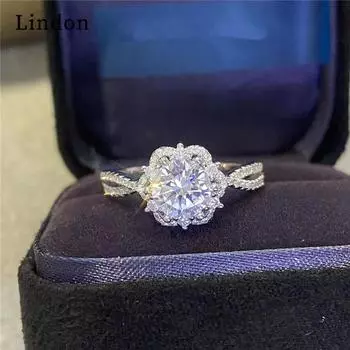 Классическое кольцо Lindon из медного сплава с цирконием, женские ювелирные изделия, свадебный подарок для вечеринки 6