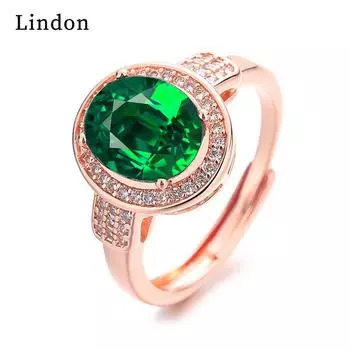 Классическое кольцо Lindon из медного сплава с цирконием, женские ювелирные изделия, свадебный подарок для вечеринки красный