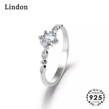 Классическое кольцо Lindon из медного сплава с цирконием, женские ювелирные изделия, свадебный подарок для вечеринки 6