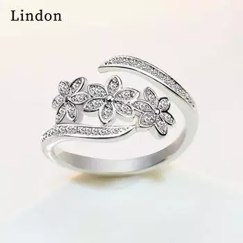 Классическое кольцо Lindon из медного сплава с цирконием, женские ювелирные изделия, свадебный подарок для вечеринки