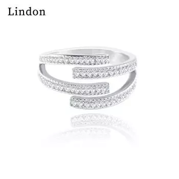 Классическое кольцо Lindon из медного сплава с цирконием, женские ювелирные изделия, свадебный подарок для вечеринки