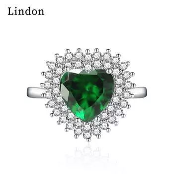 Классическое кольцо Lindon из медного сплава с цирконием, женские ювелирные изделия, свадебный подарок для вечеринки белый