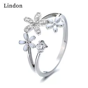 Классическое кольцо Lindon из медного сплава с цирконием, женские ювелирные изделия, свадебный подарок для вечеринки